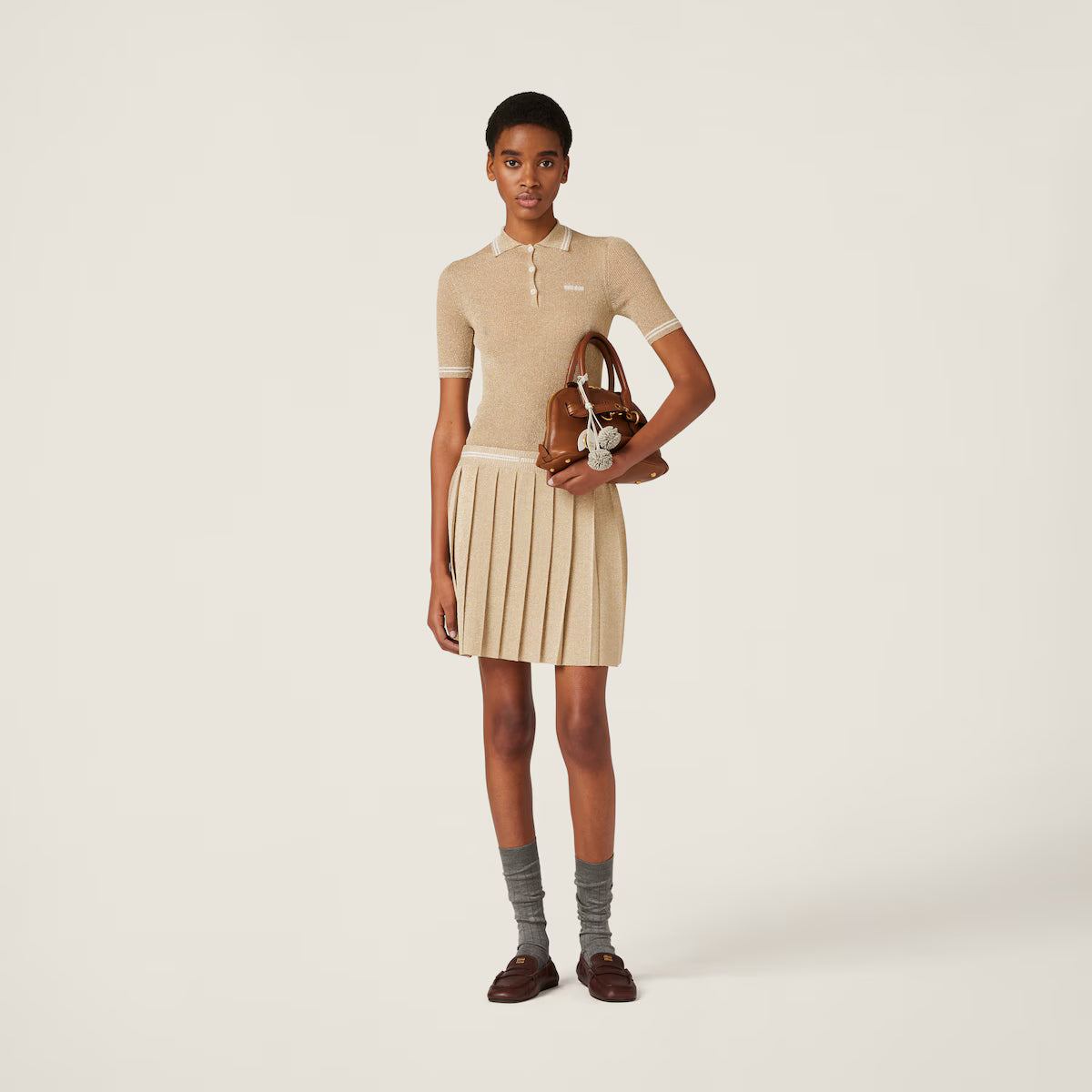 Miu Miu Minifalda de lamé