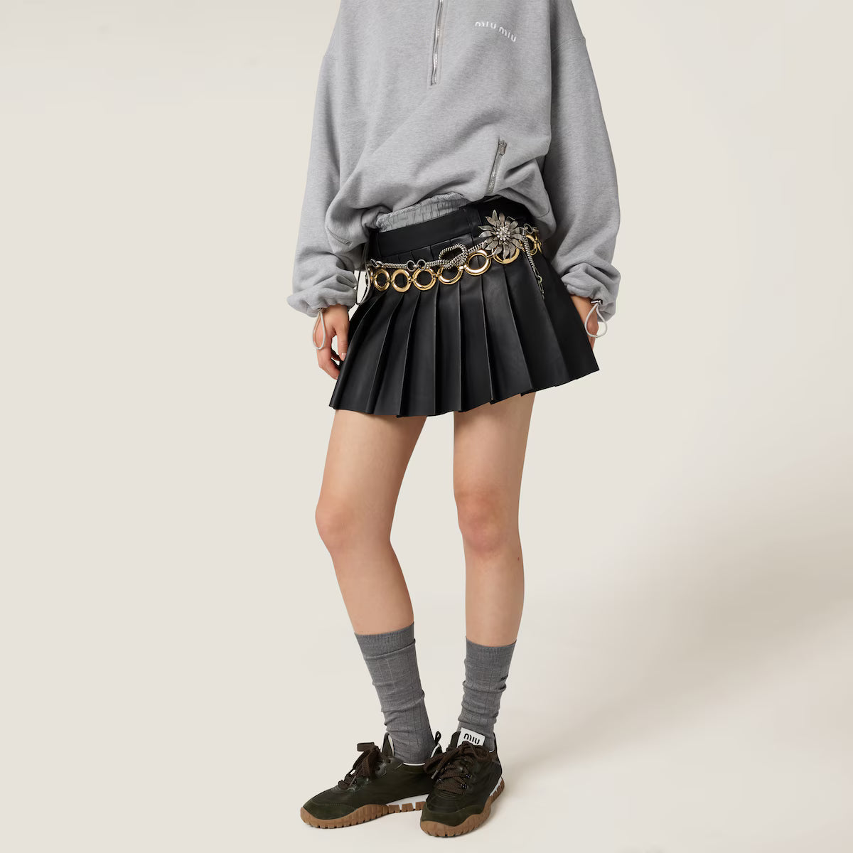 Miu Miu Falda de napa