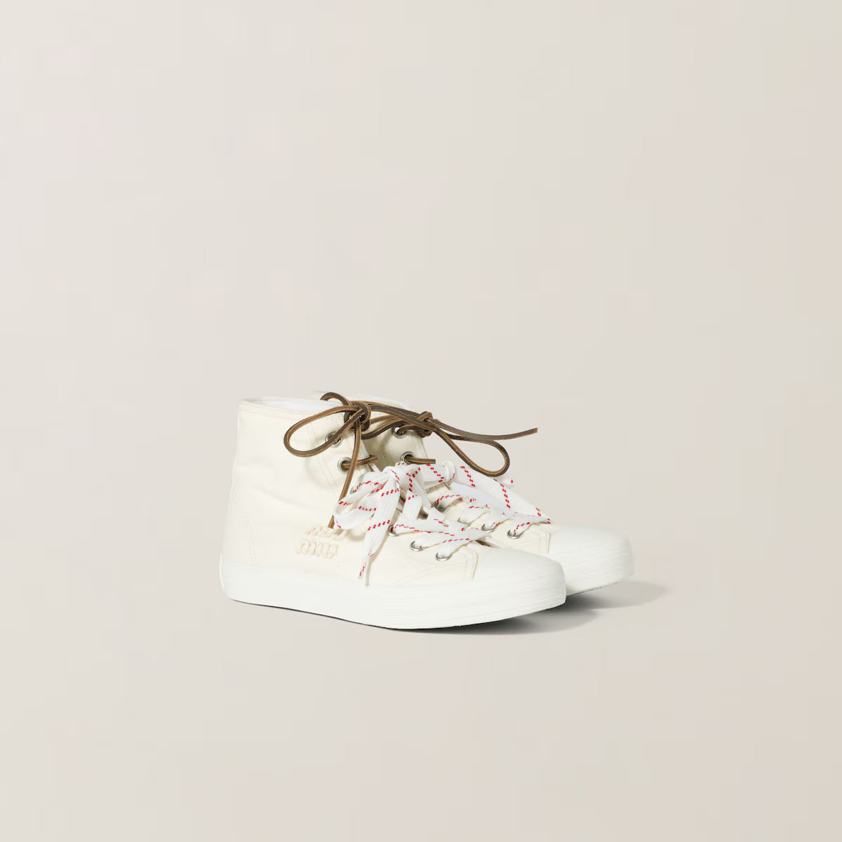 Zapatillas Miu Miu altas en denim lavado