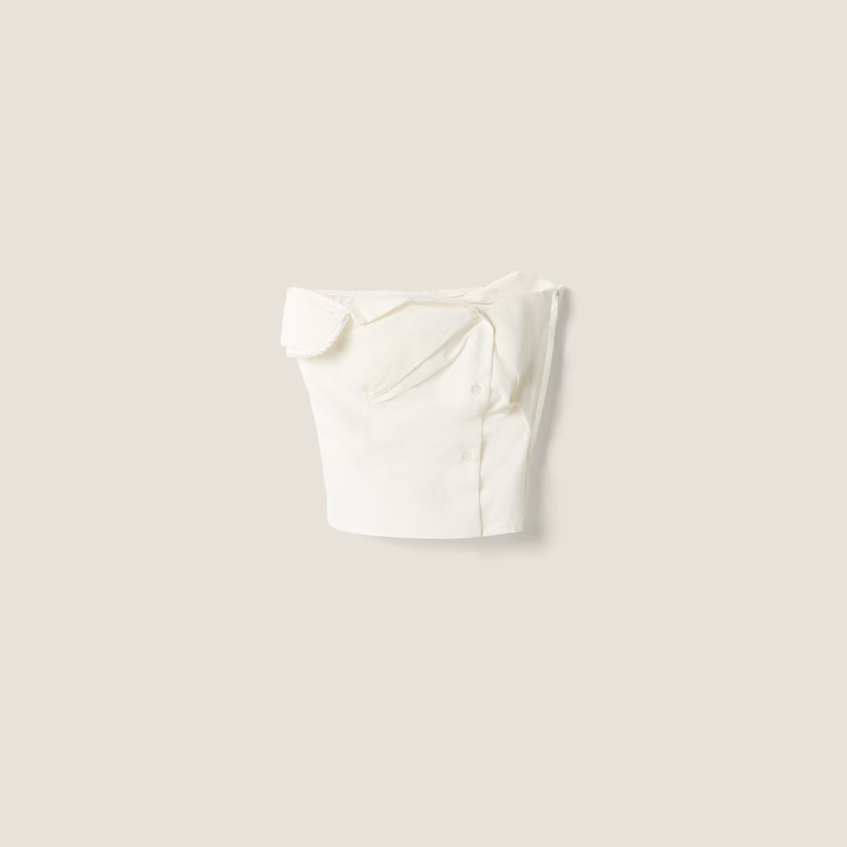 Miu Miu Top de popelín flameado