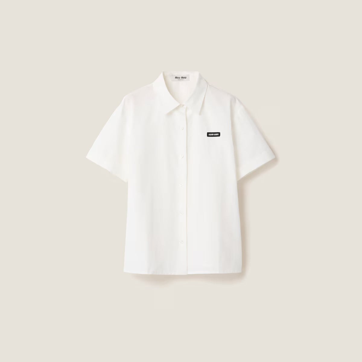 Miu Miu Camisa de popelín flameado