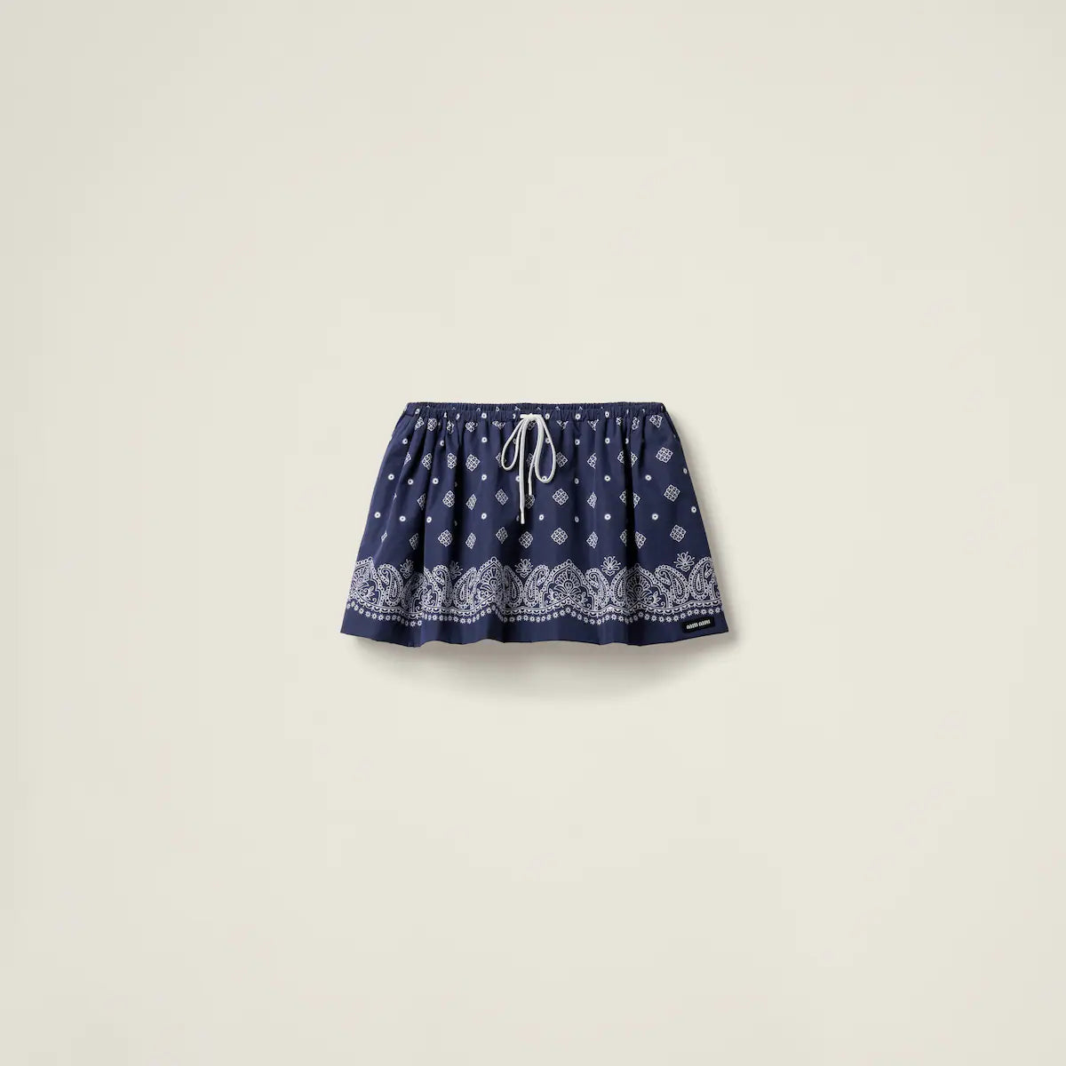 Miu Miu Minifalda de popelín con estampado Bandana