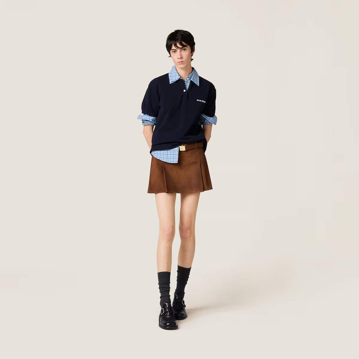 Miu Miu Falda de ante