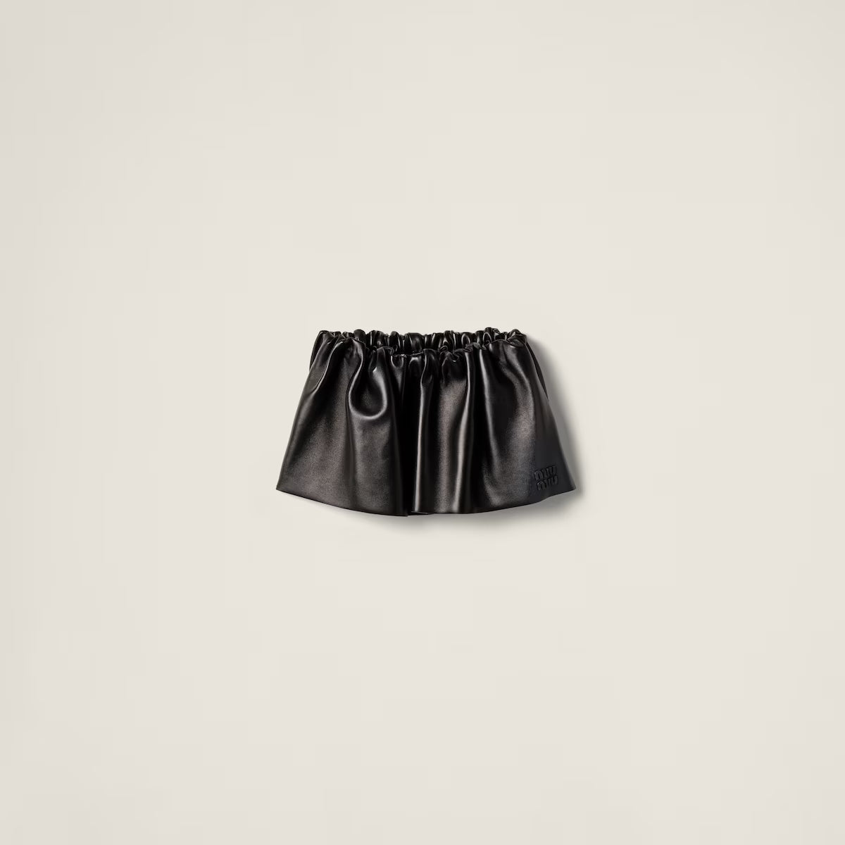 Miu Miu Minifalda de napa plongé