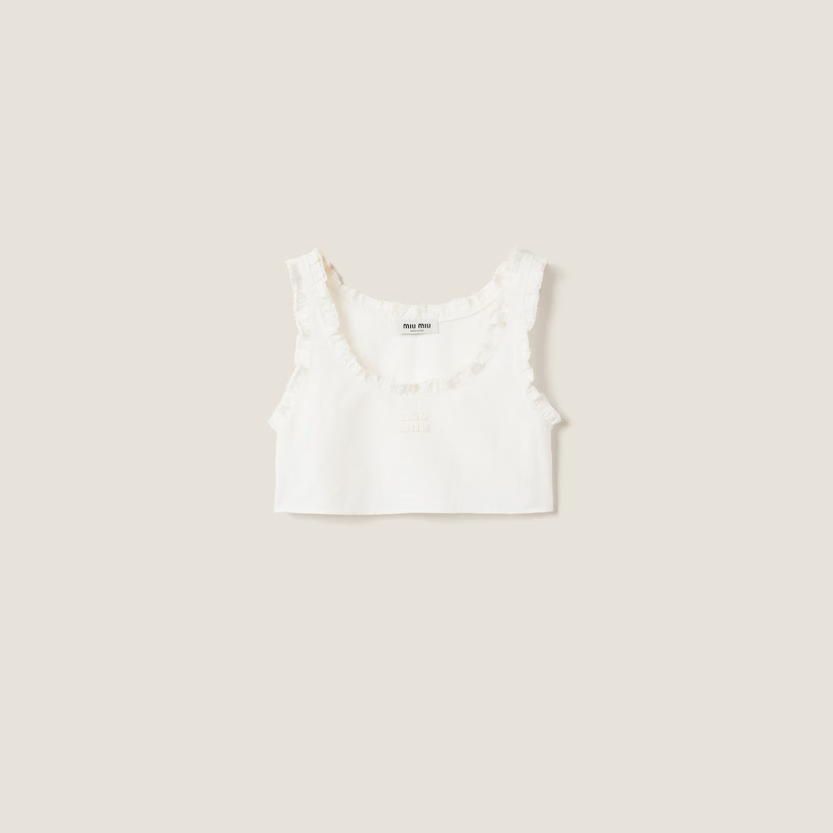 Miu Miu Top de lona flameada