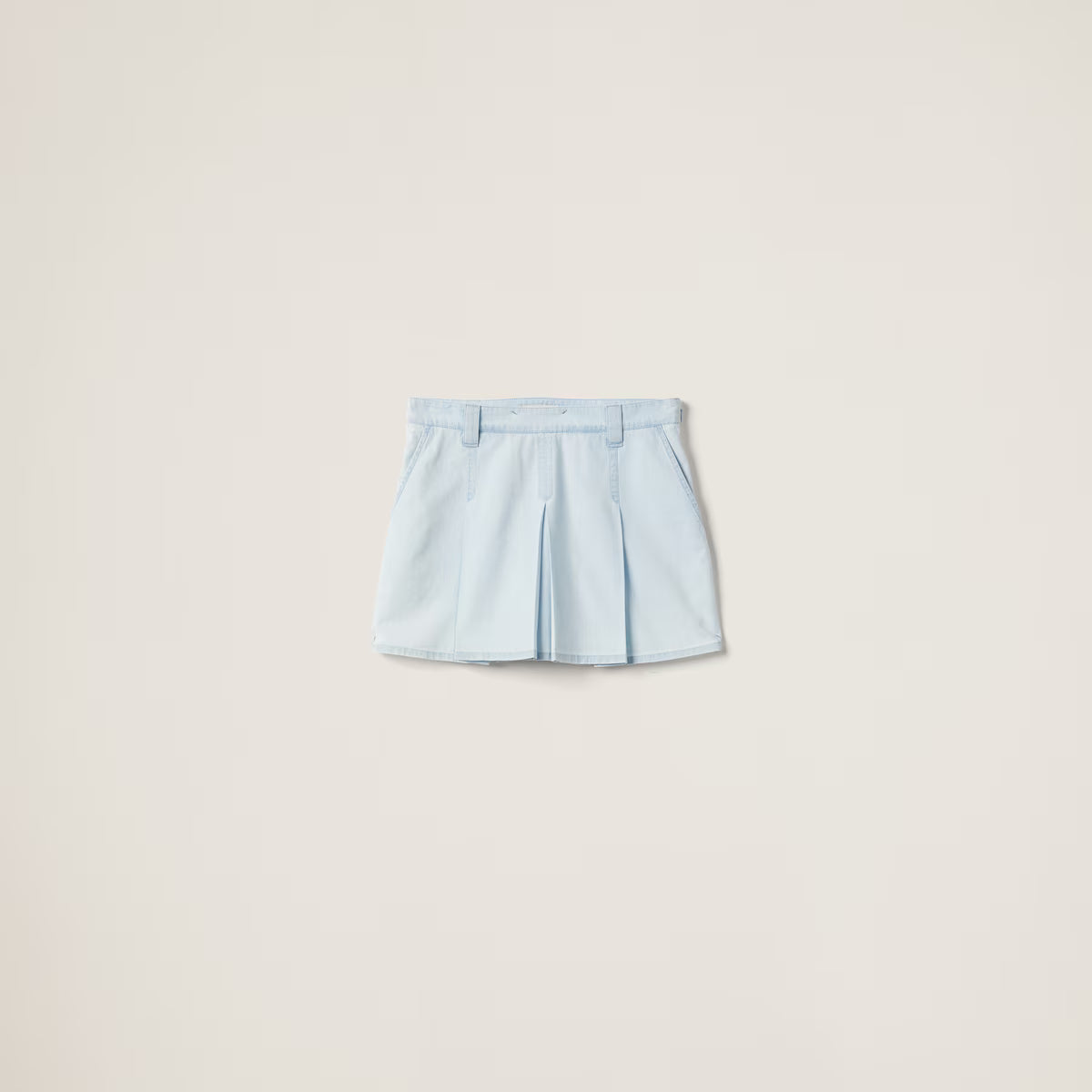 Miu Miu Falda plisada de cambray