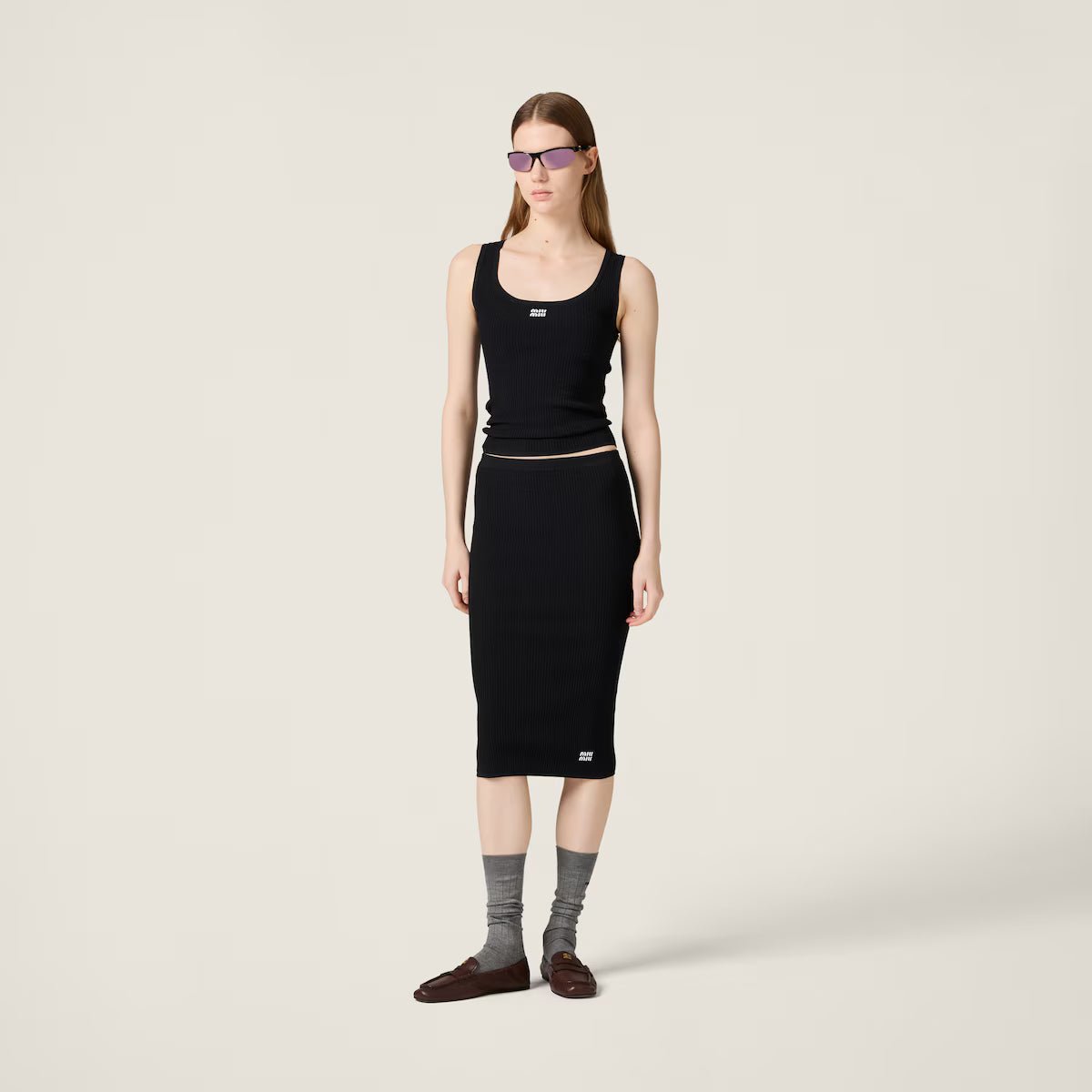 Miu Miu Falda de viscosa