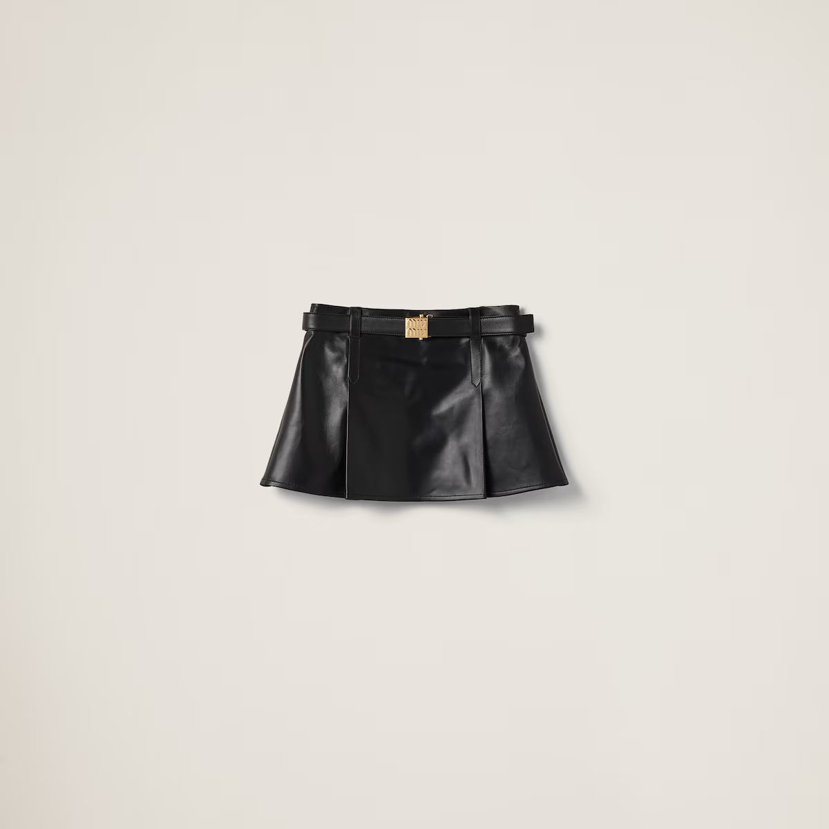 Miu Miu Minifalda de napa