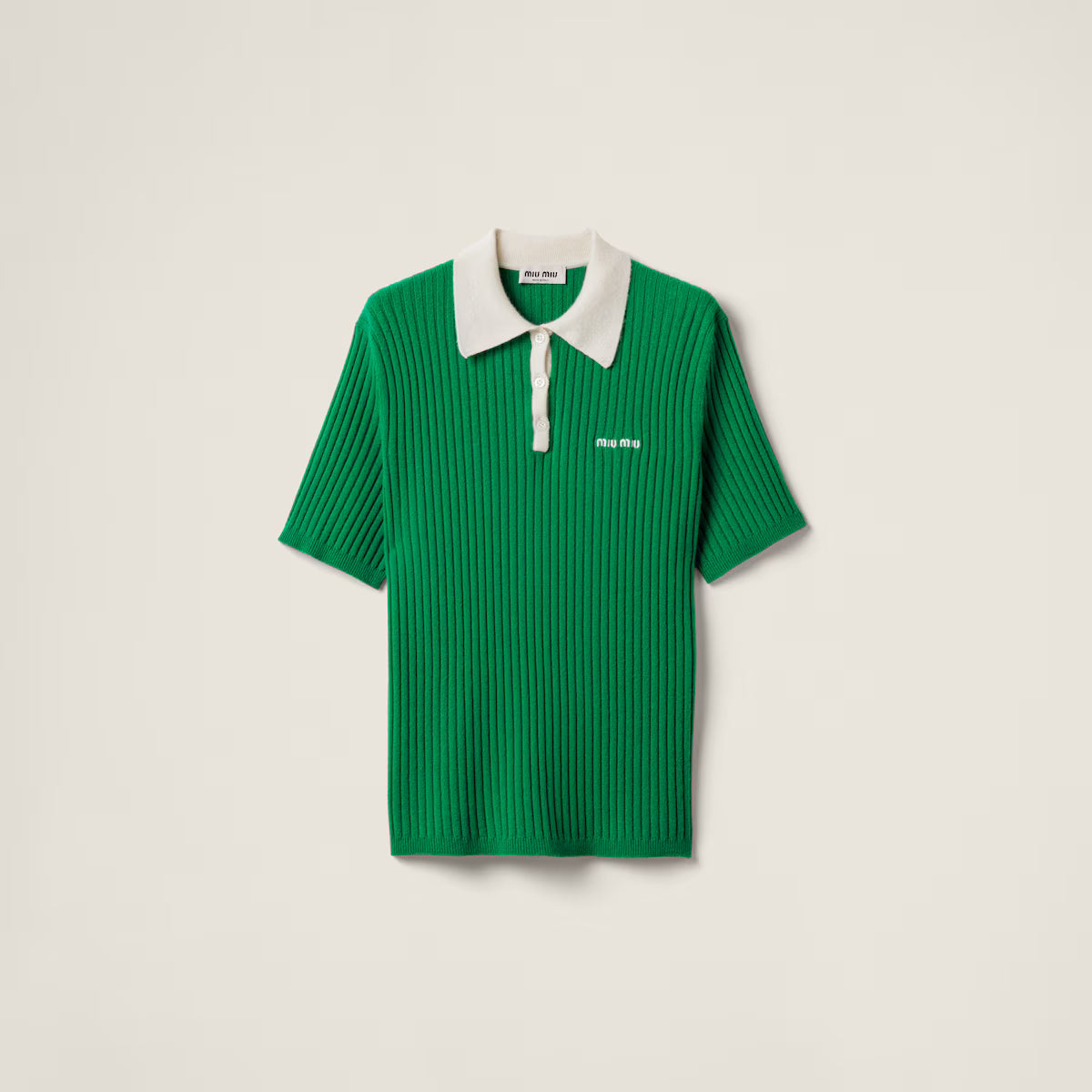 Miu Miu Polo de cachemir acanalado