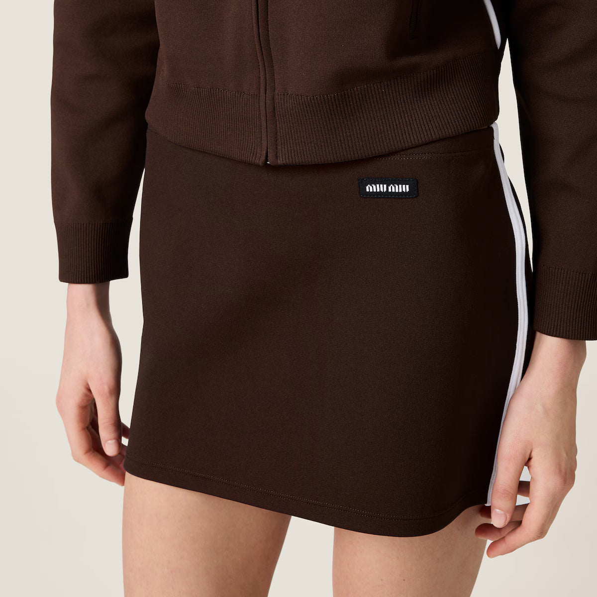 Miu Miu Minifalda de hilo técnico