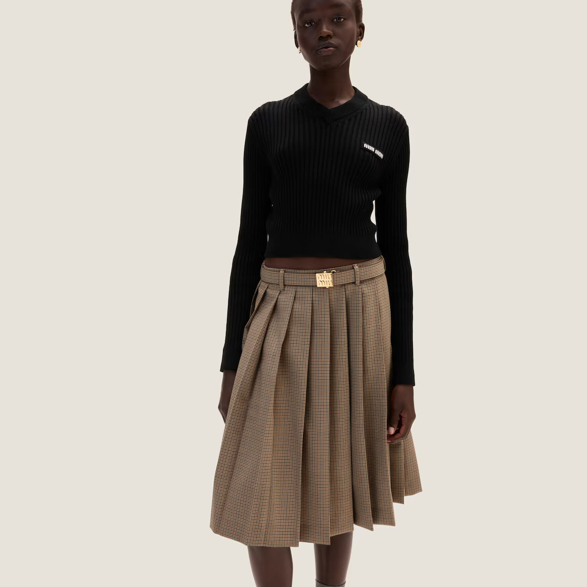 Miu Miu Jersey cropped de lana
