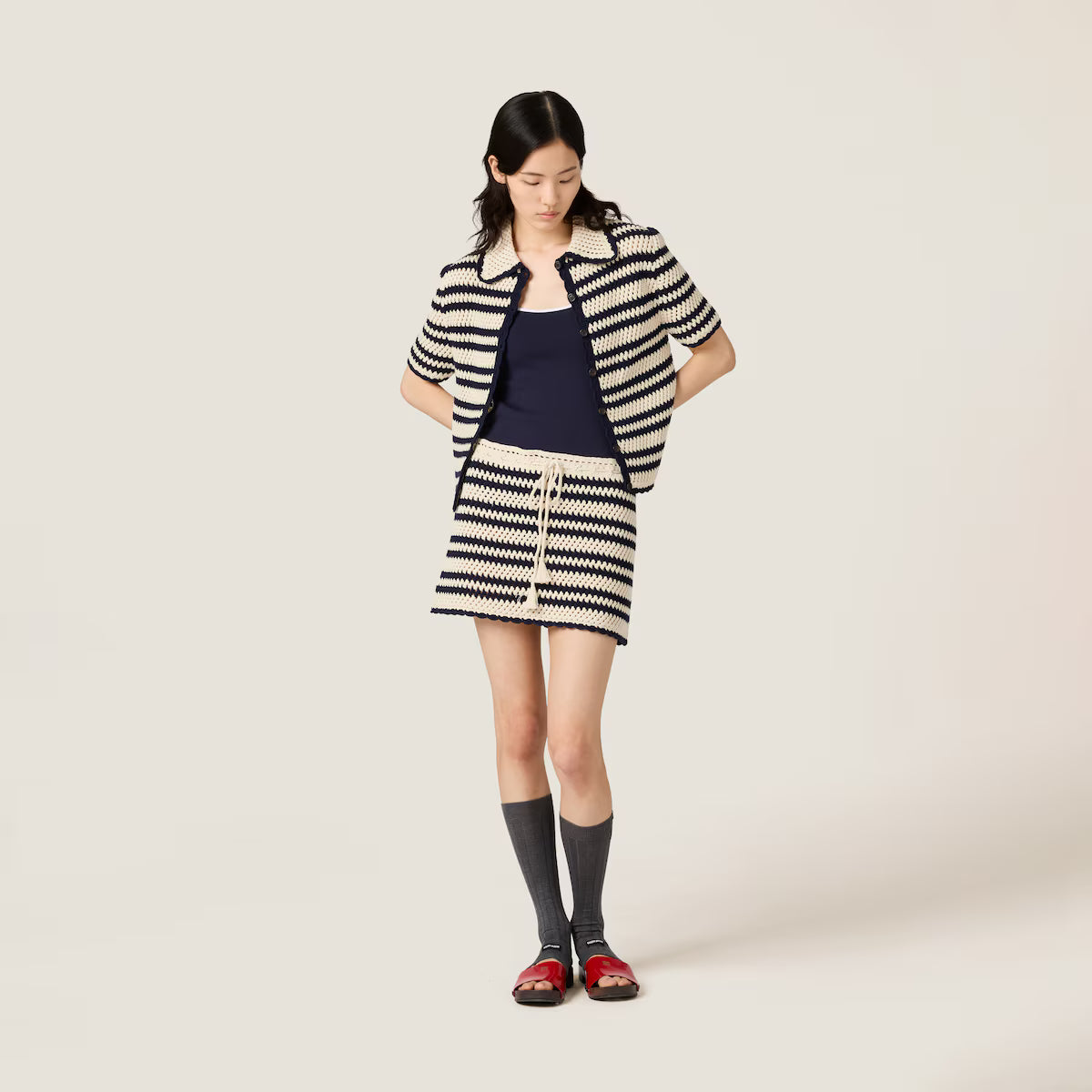 Miu Miu Minifalda de algodón