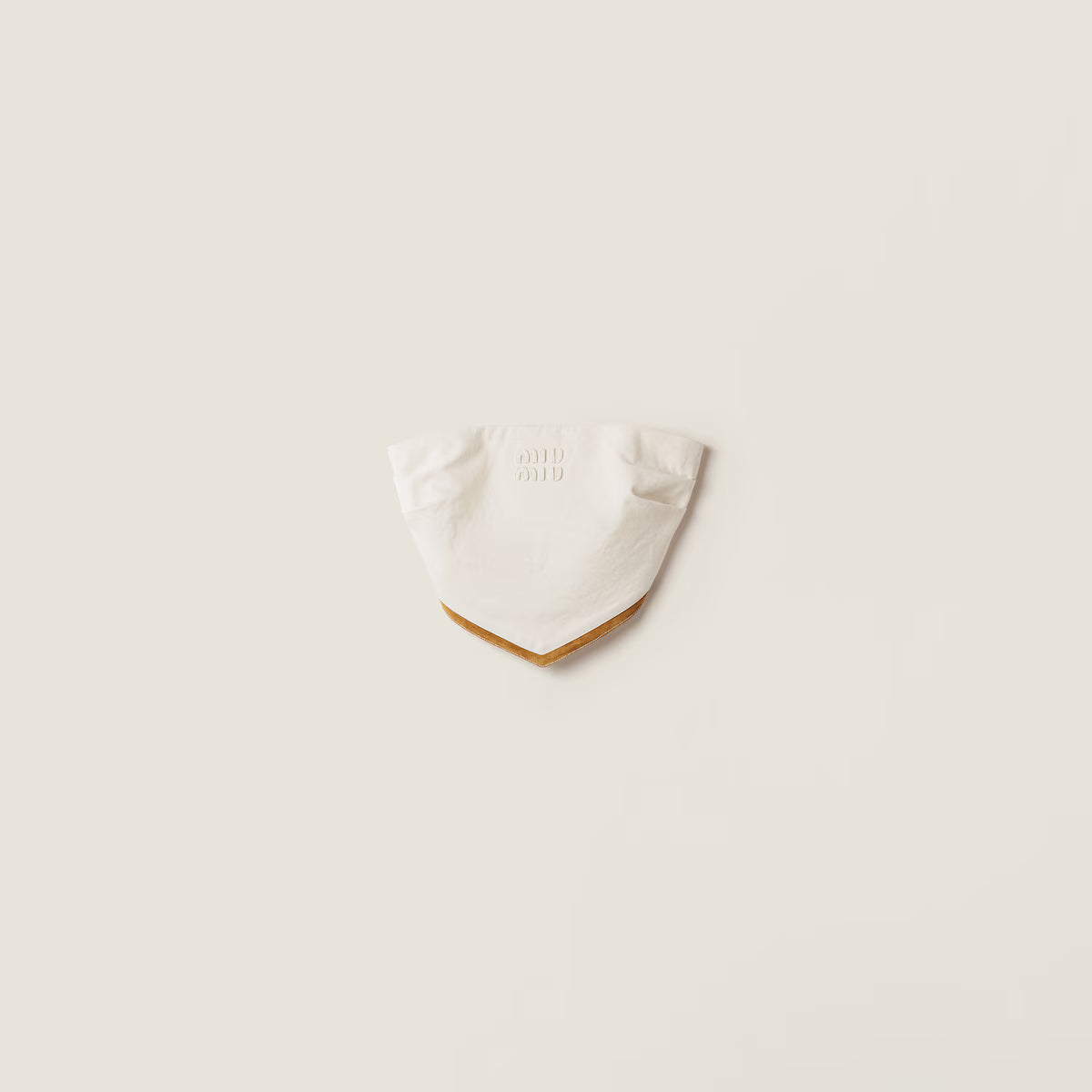 Miu Miu Top bandana de denim y piel