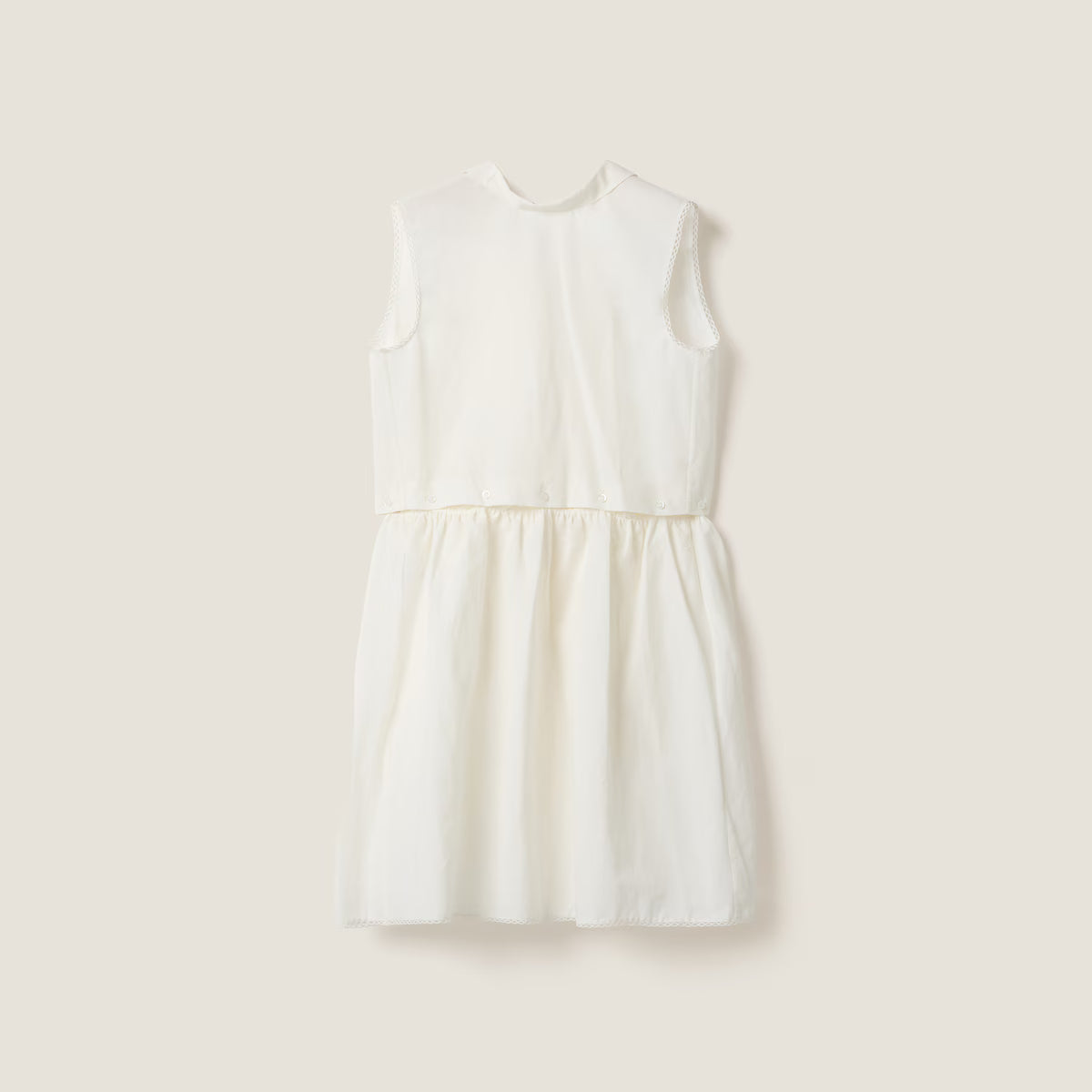 Vestido Miu Miu de popelín flameado