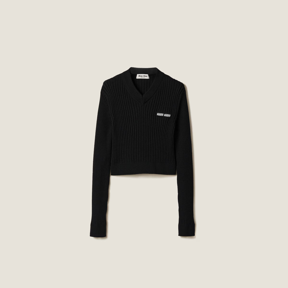 Miu Miu Jersey cropped de lana