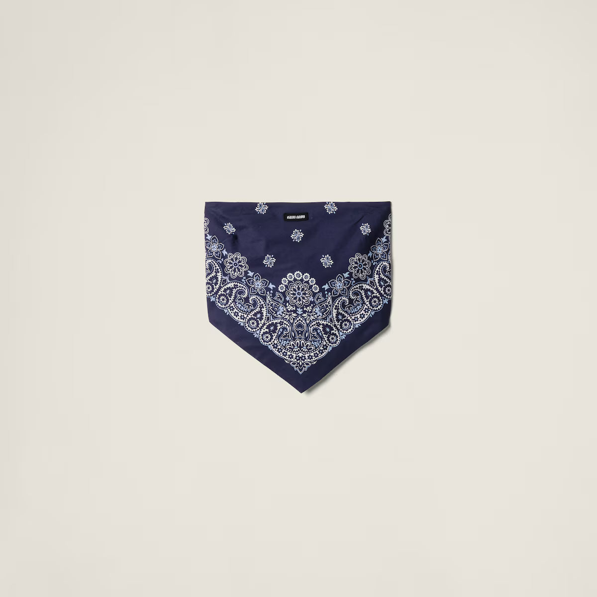 Miu Miu Top bandana de popelín estampado