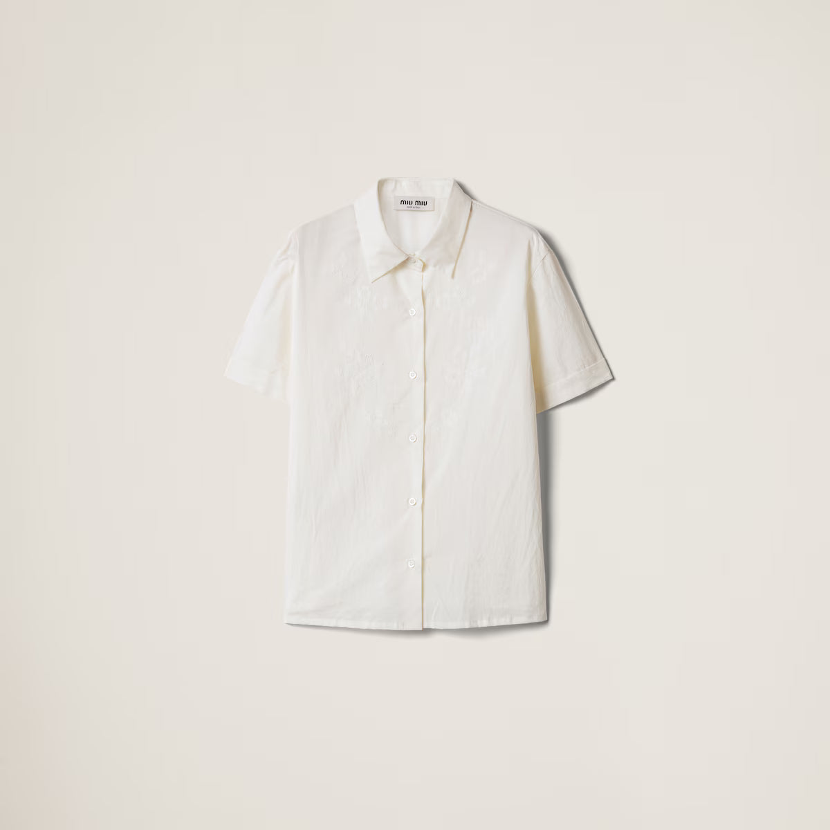 Miu Miu Camisa de batista con bordados
