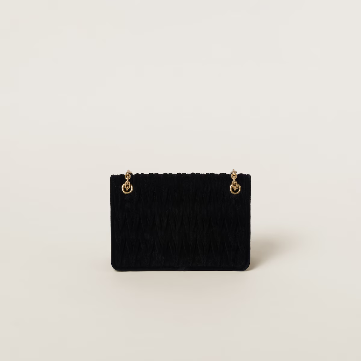 Miu Miu Minibolso de terciopelo matelassé