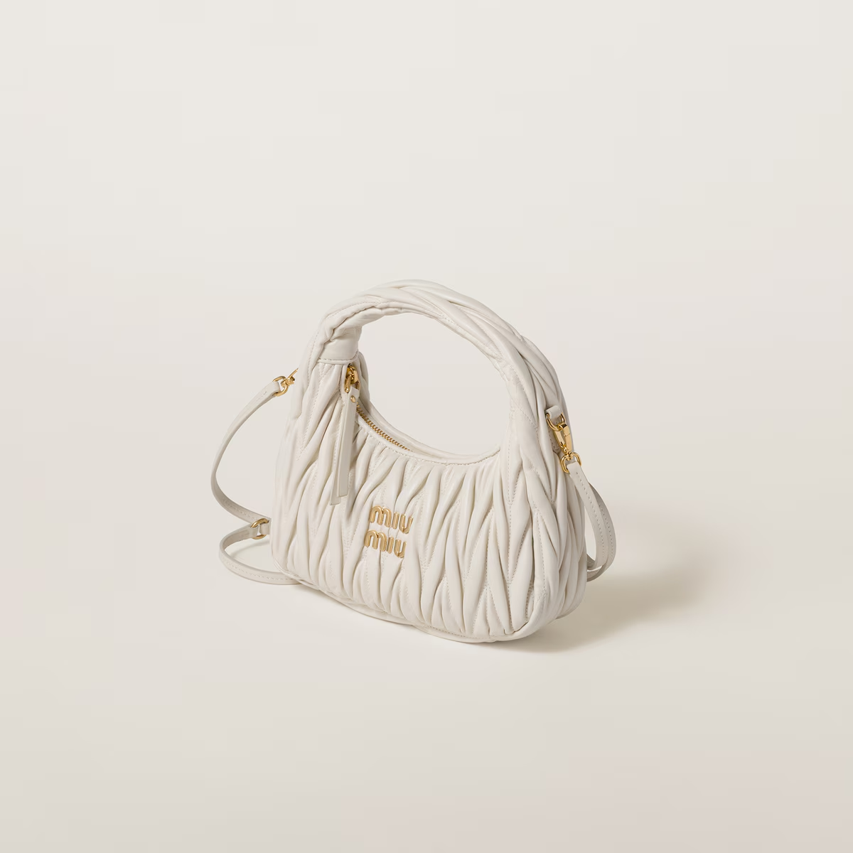 Miu Miu Bolso hobo Wander de napa Matelassé