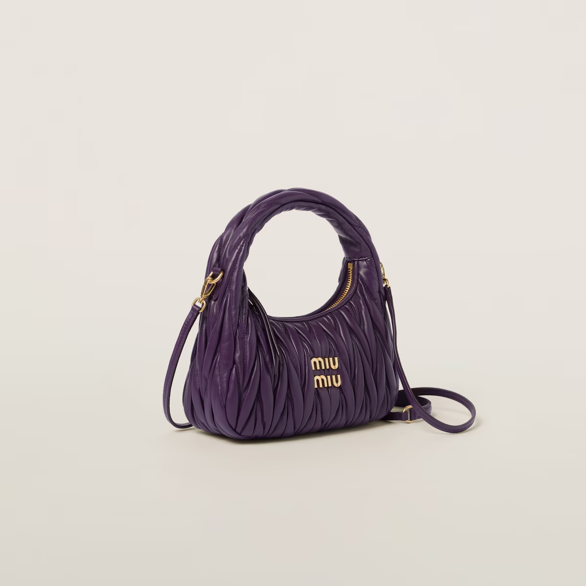 Miu Miu Bolso hobo Wander de napa Matelassé