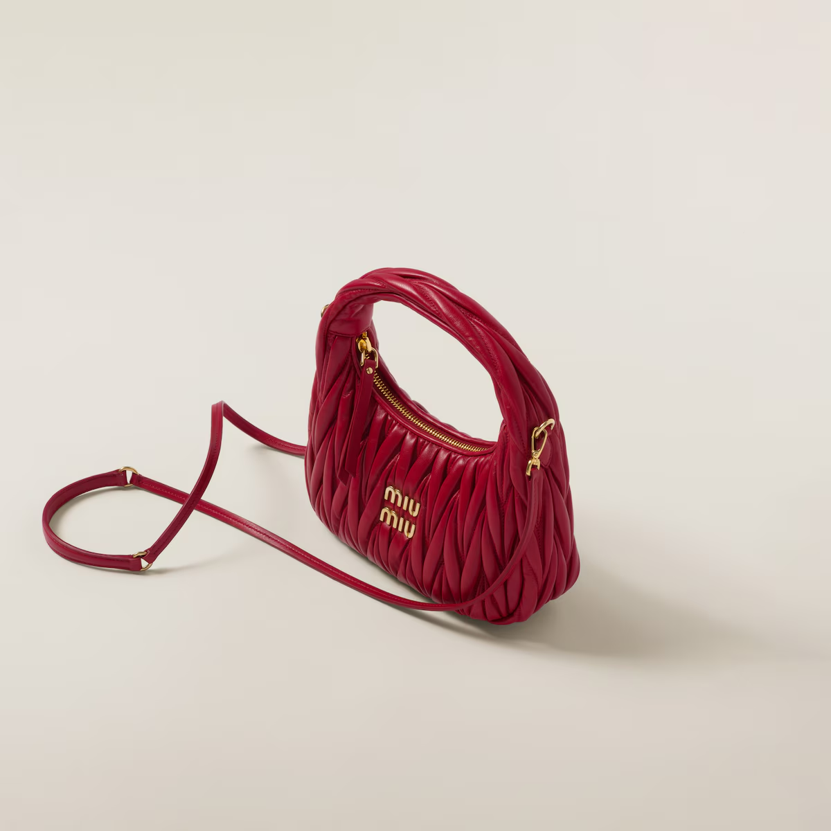 Miu Miu Bolso hobo Wander de napa Matelassé