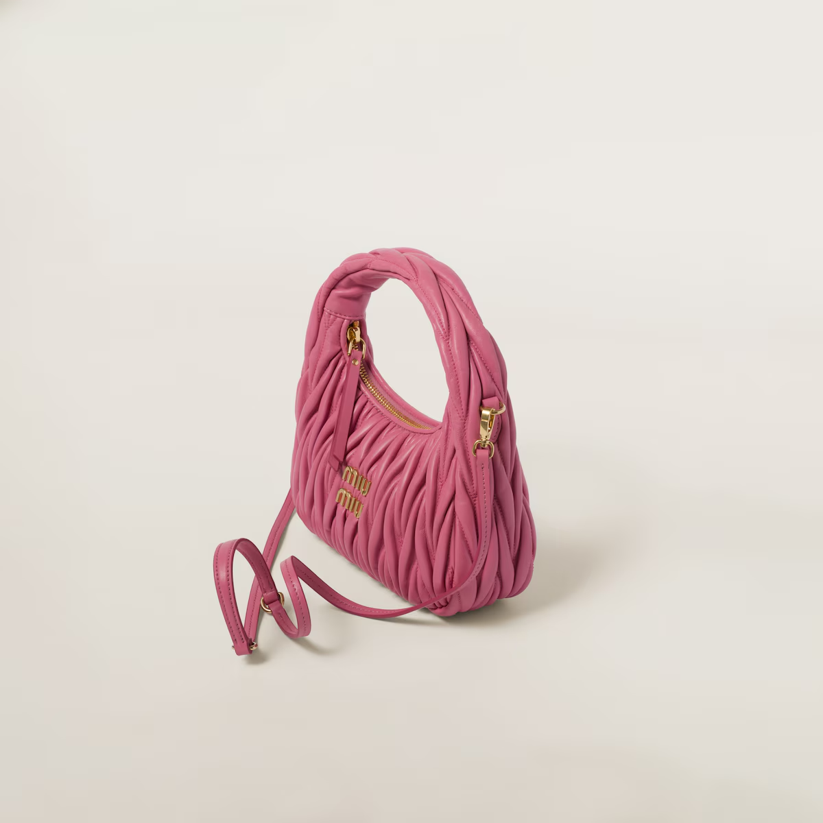 Miu Miu Bolso hobo Wander de napa Matelassé