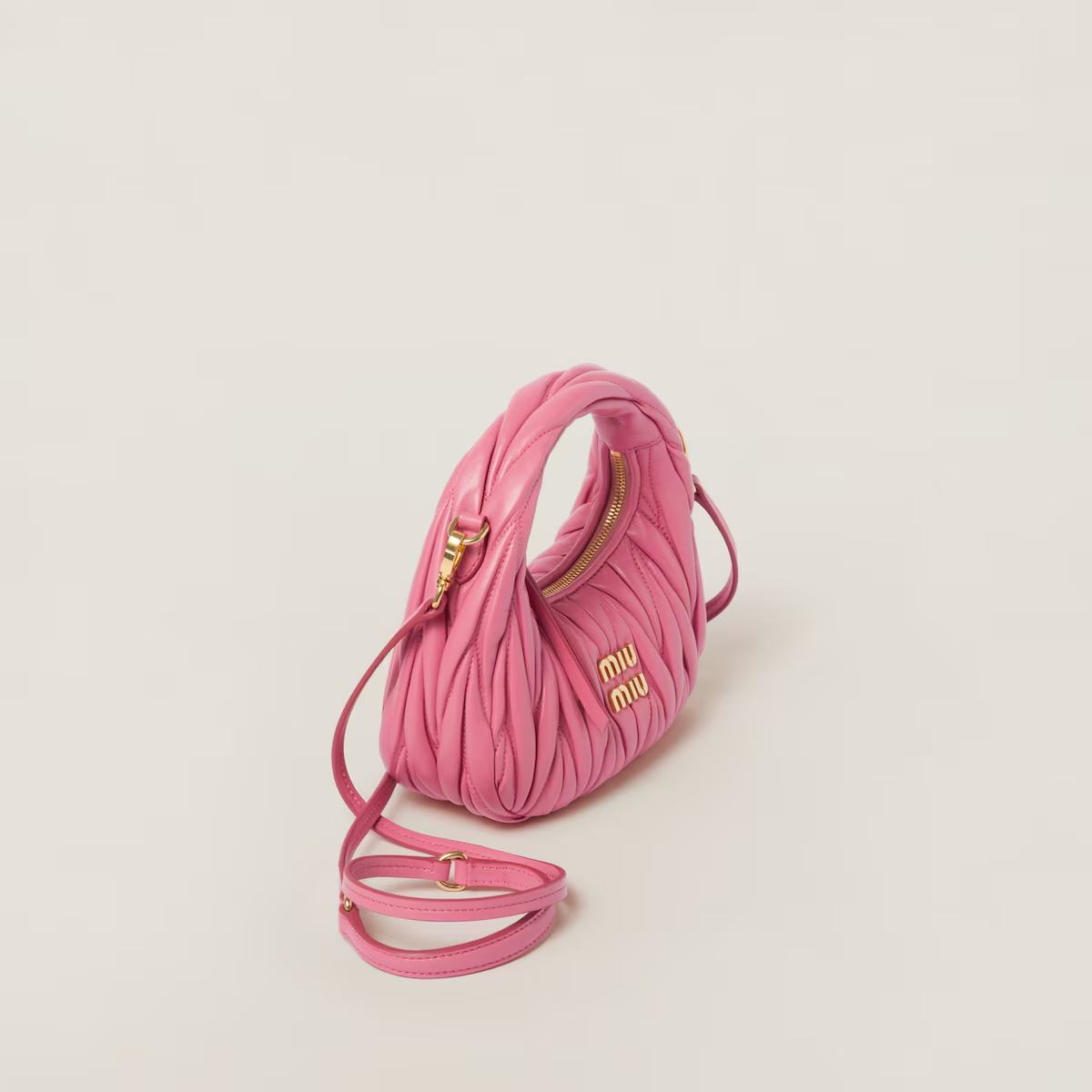 Miu Miu Minibolso hobo Wander de napa Matelassé