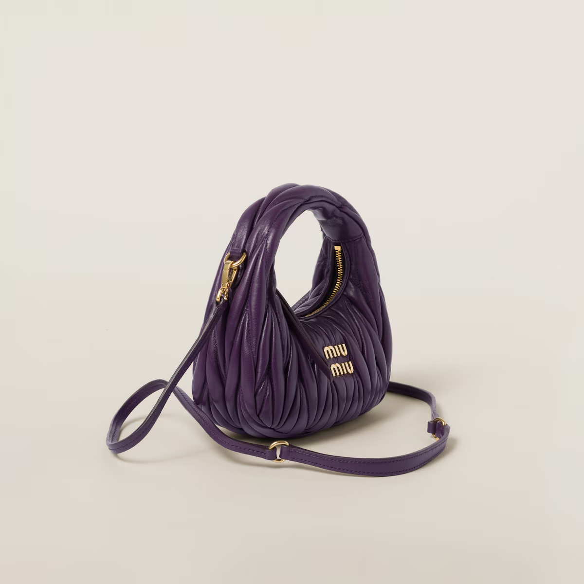 Miu Miu Minibolso hobo Wander de napa Matelassé