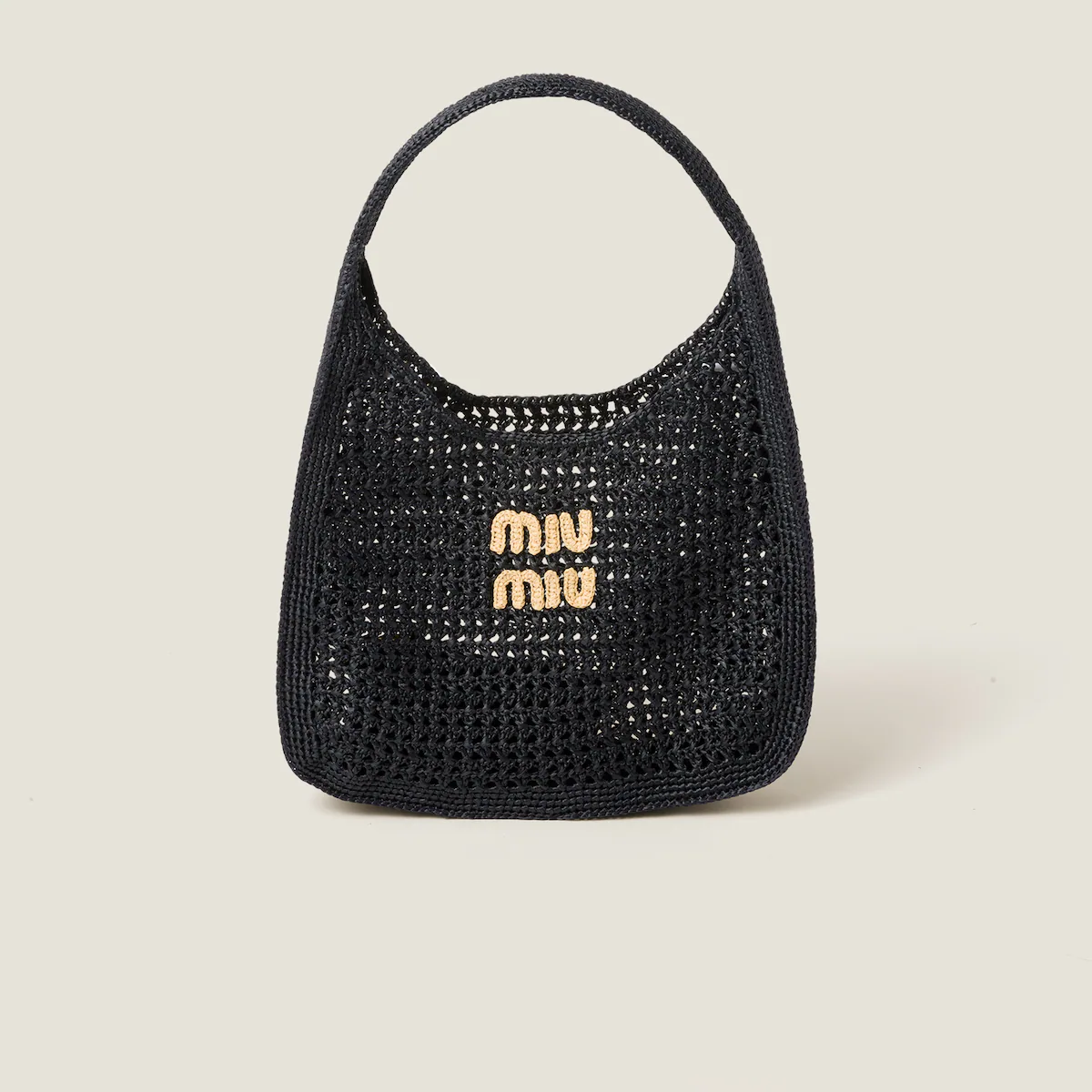 Miu Miu Bolso hobo de tela tejida