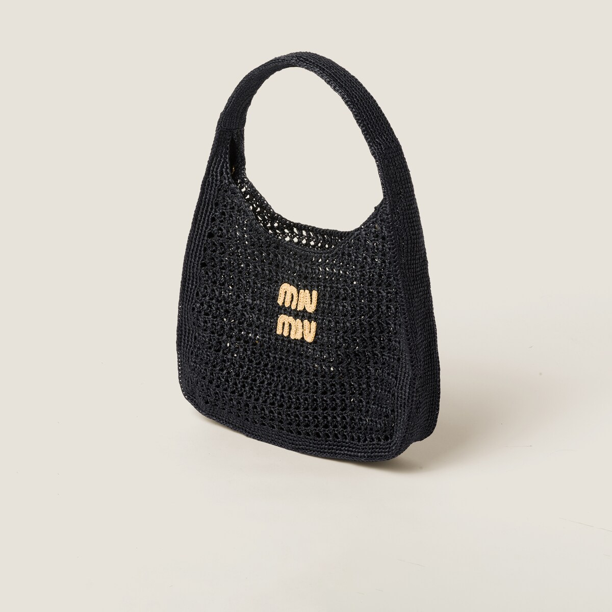 Miu Miu Bolso hobo de tela tejida