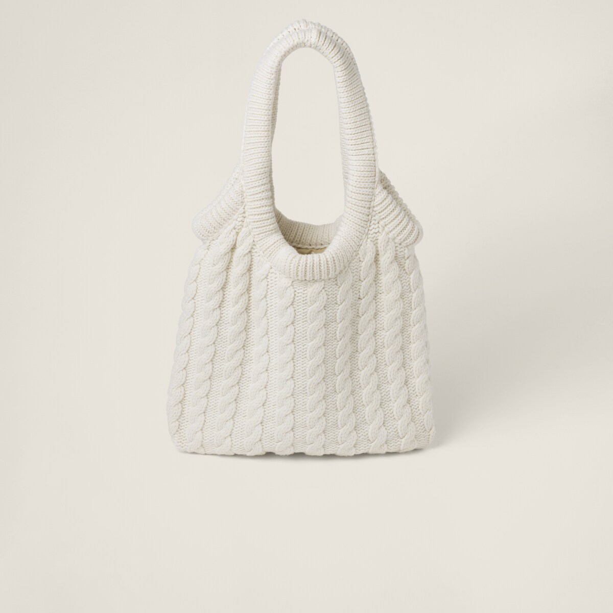Miu Miu Bolso tote en punto trenzado de cachemir