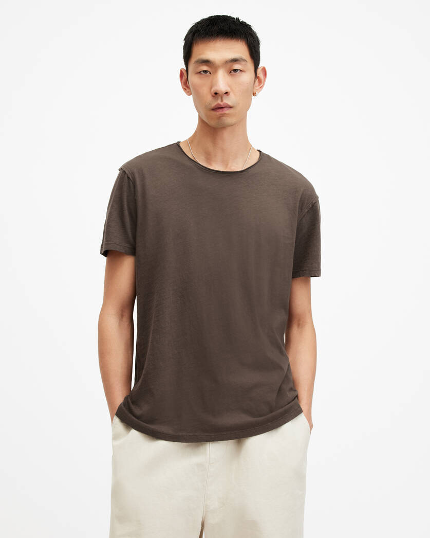 Playera ALLSAINTS Figure Crew Neck Raw Edge