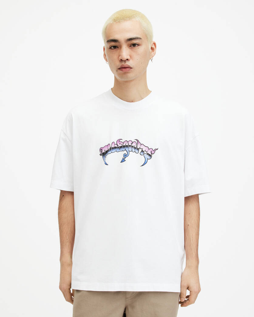 Playera ALLSAINTS Phang Logo Printed Crew Neck