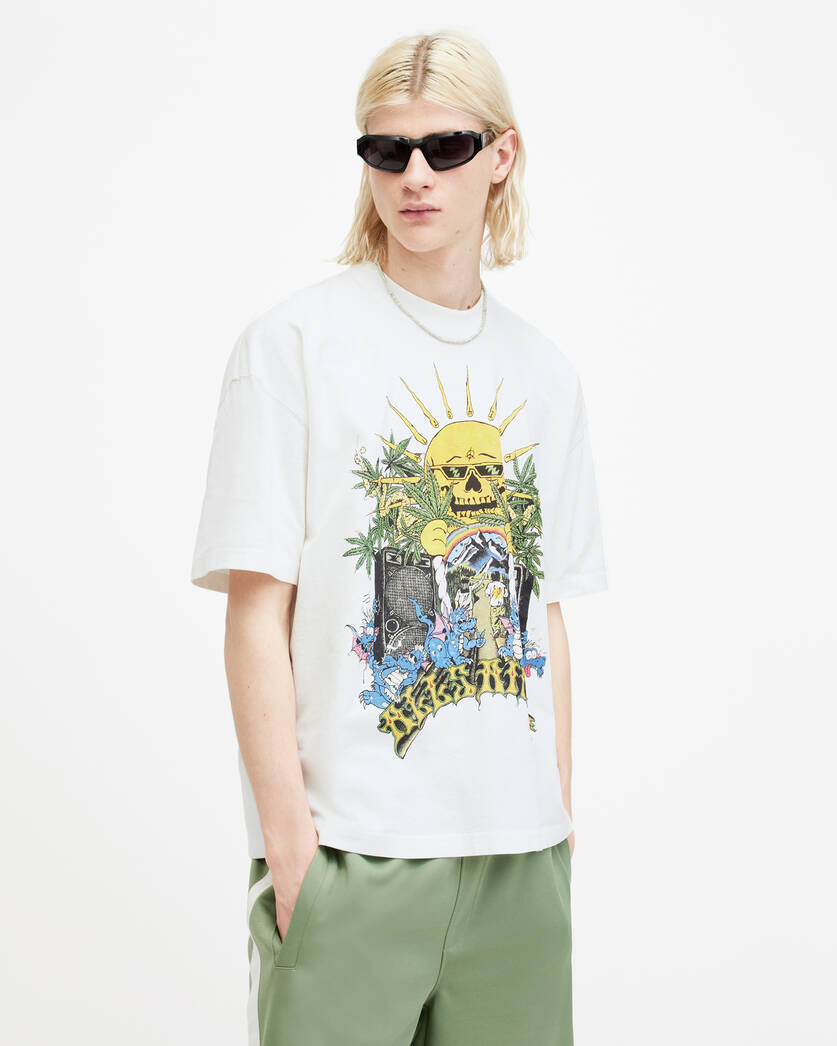 Playera ALLSAINTS Fest Graphic Print Oversized