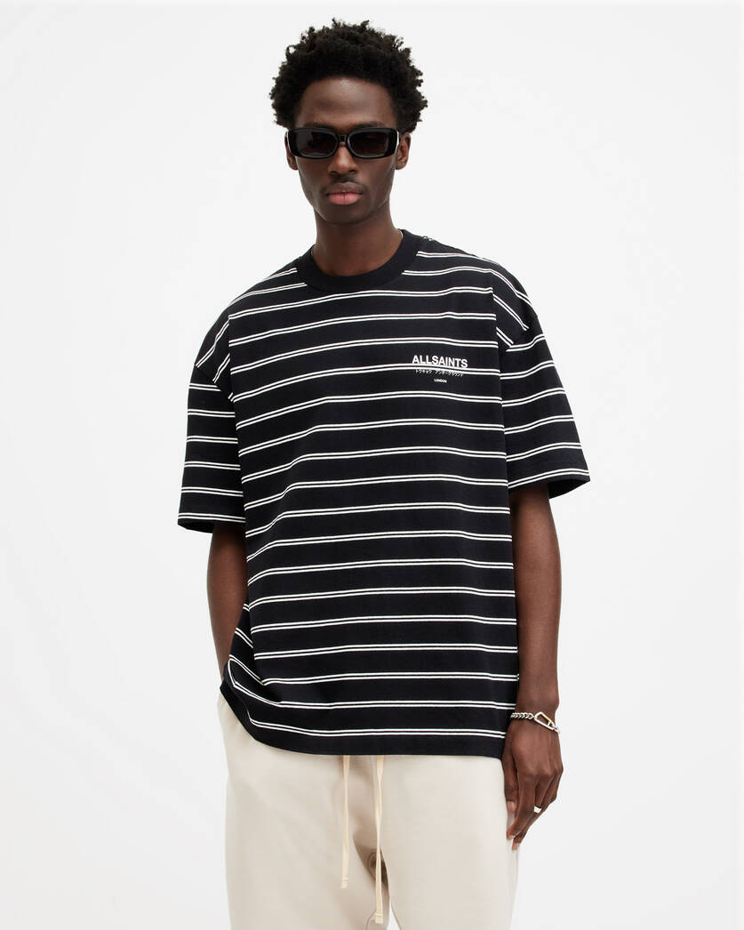 Playera ALLSAINTS Underground Oversized Striped