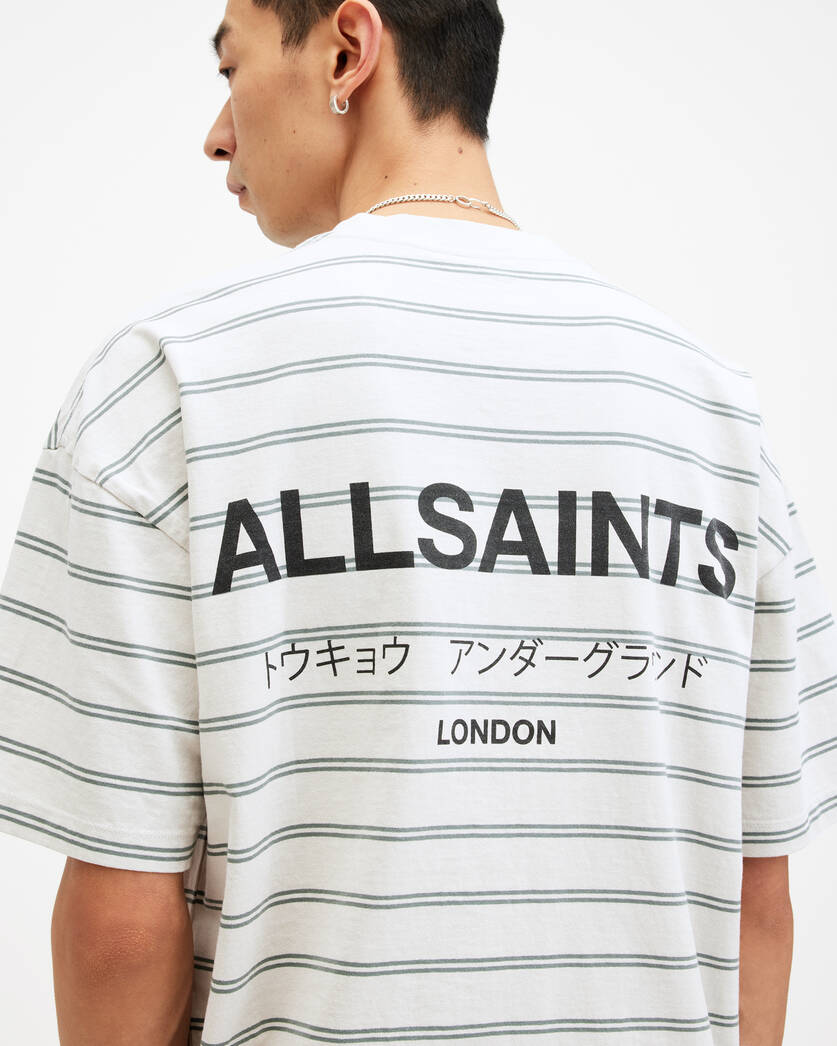 Playera ALLSAINTS Underground Oversized Striped