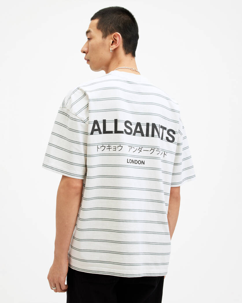Playera ALLSAINTS Underground Oversized Striped