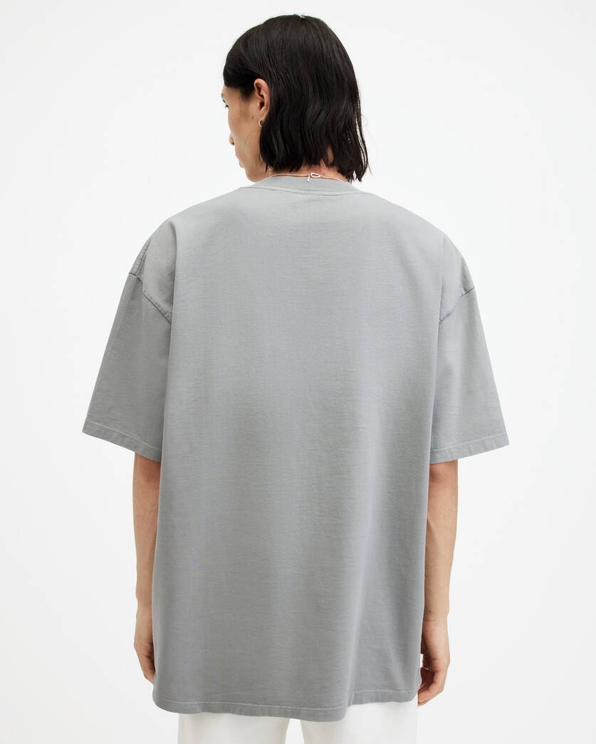 Playera ALLSAINTS Laser Crew Neck Logo Oversized
