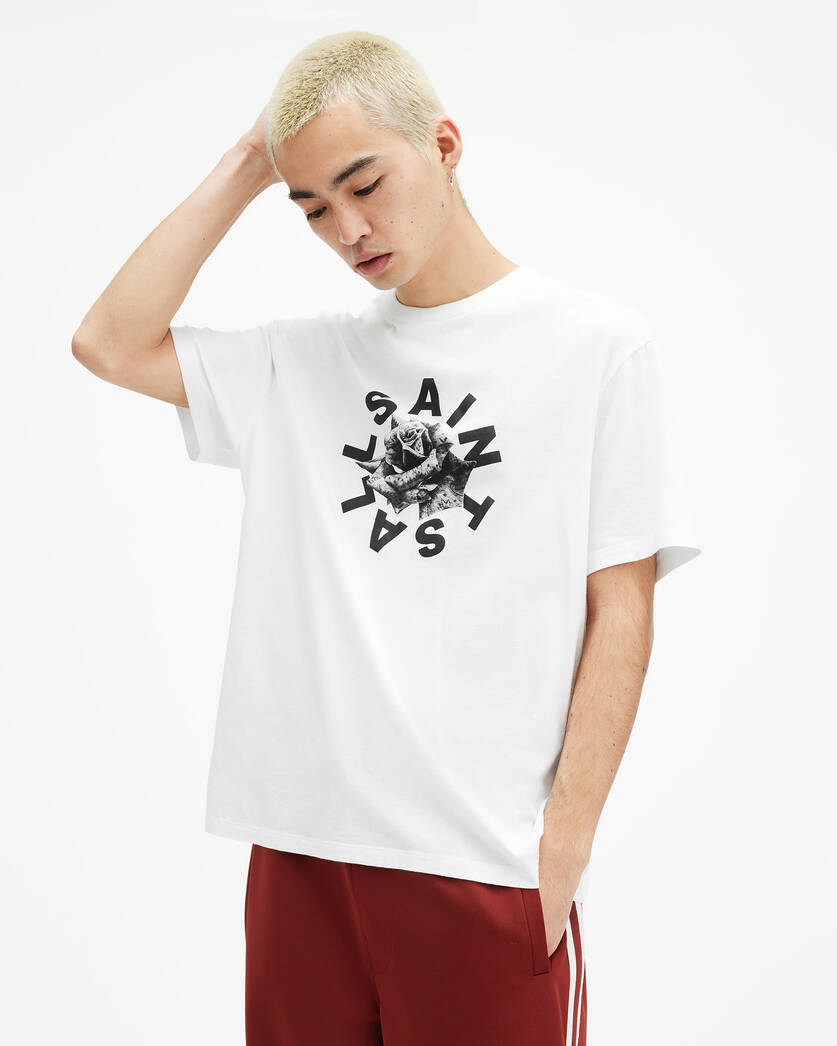 Playera ALLSAINTS Daized Logo Print Crew Neck