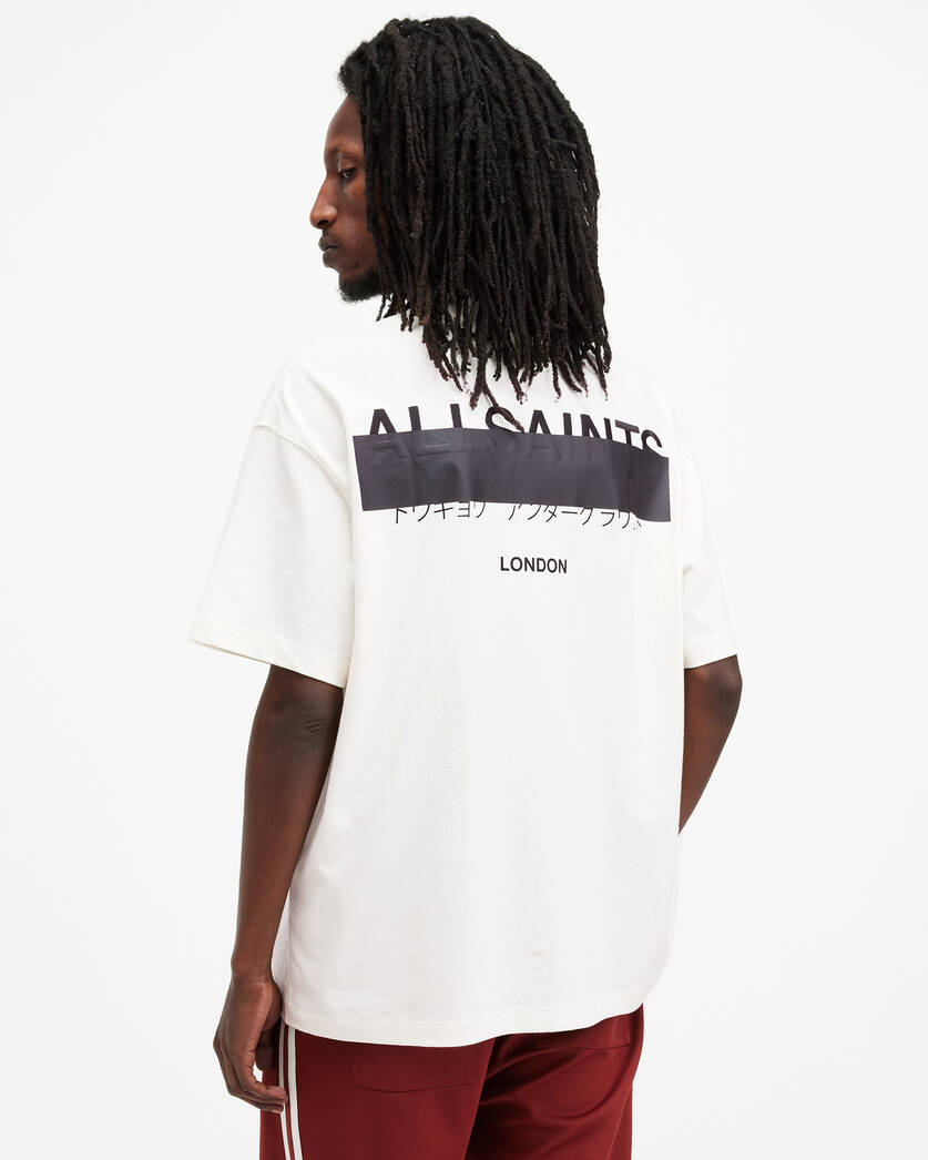Playera ALLSAINTS Redact Oversized Embroidered Logo