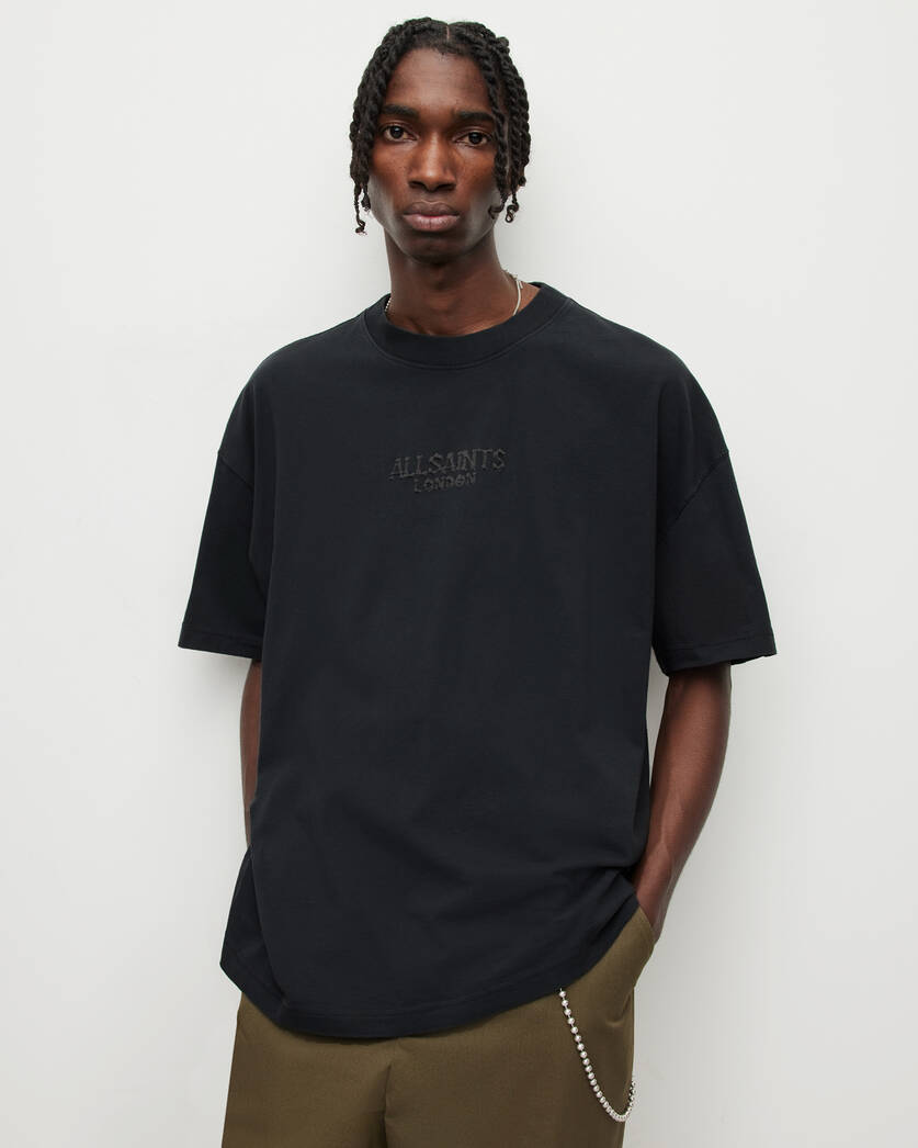 Playera ALLSAINTS Bones Oversized Crew Neck Logo