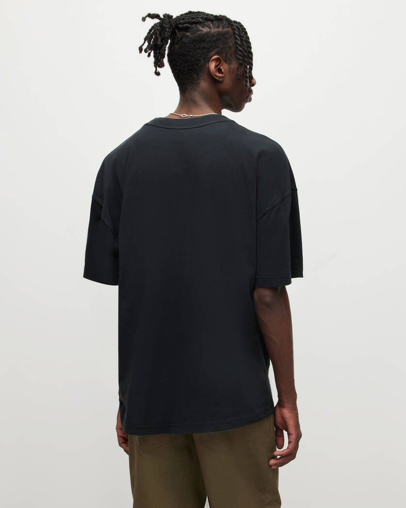 Playera ALLSAINTS Bones Oversized Crew Neck Logo