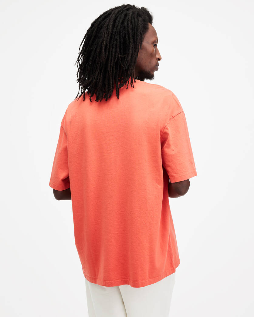 Playera ALLSAINTS Laser Crew Neck Logo Oversized