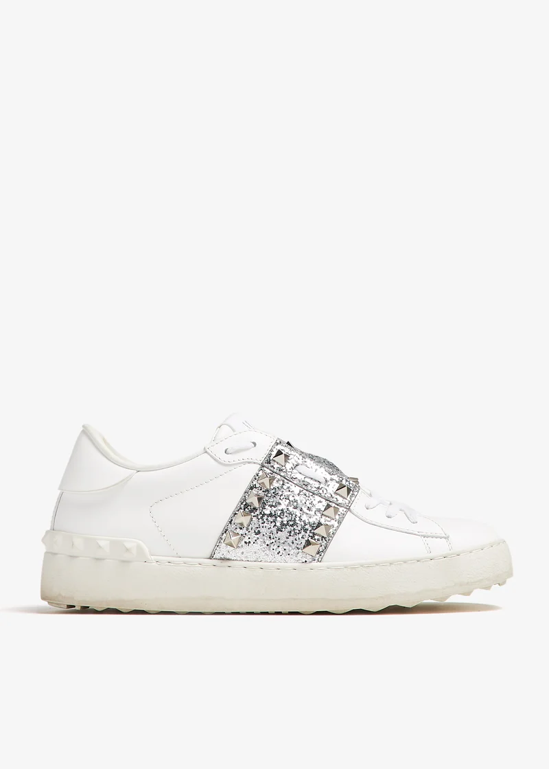 Tenis Valentino Wmns Rockstud 'Untitled - Silver Glitter Band'
