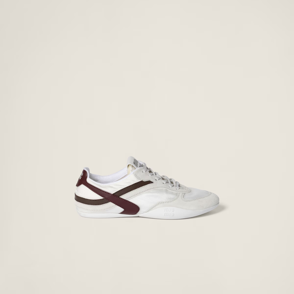 Miu Miu Gymnasium technical fabric and suede sneakers