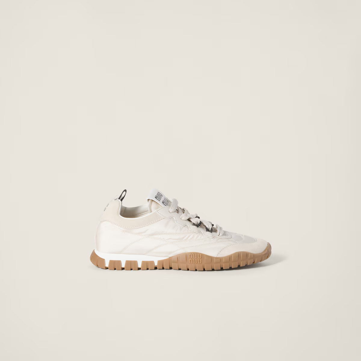 Miu Miu Tyre technical fabric and suede sneakers