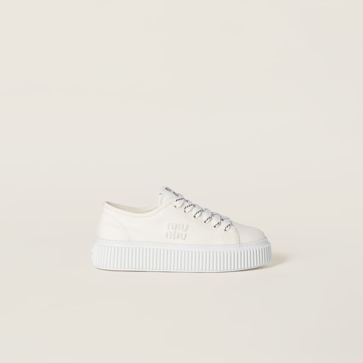 Miu Miu Denim sneakers with logo