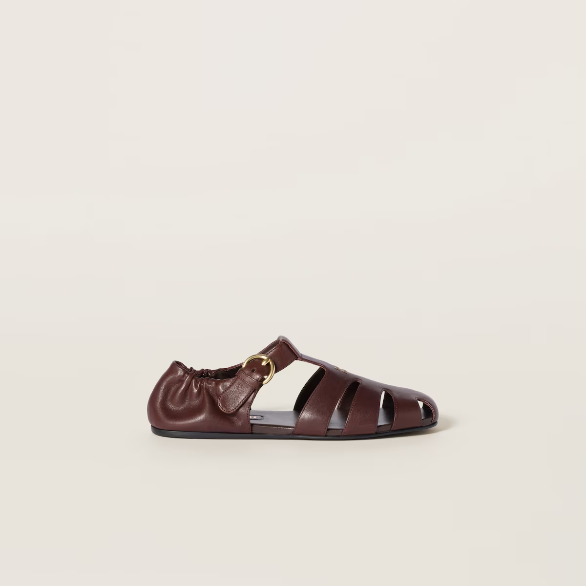 Miu Miu Ruches nappa leather fisherman's sandals