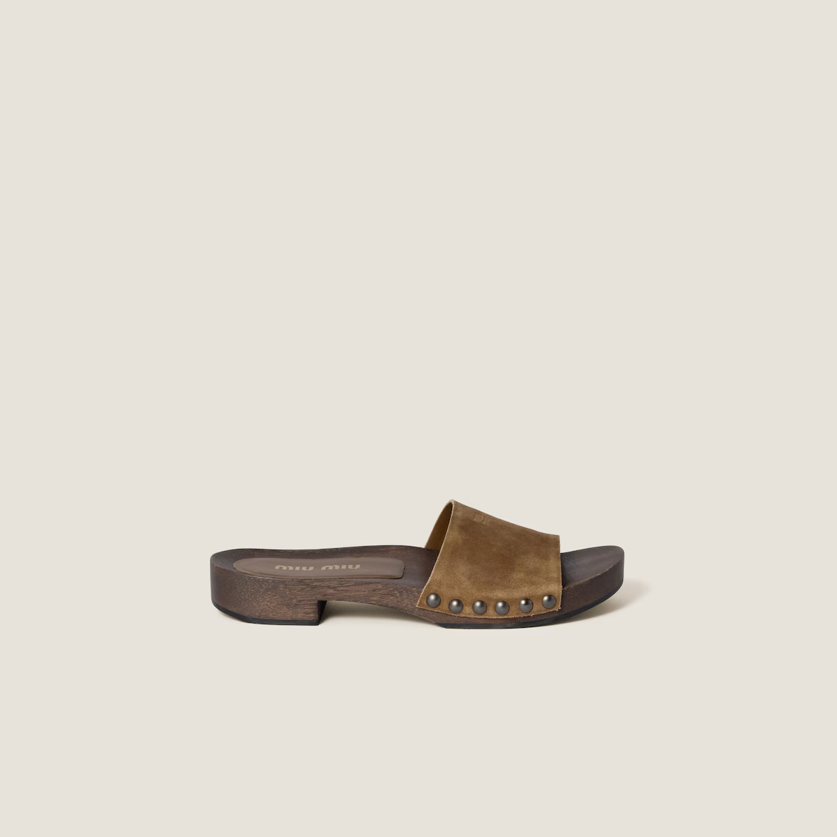 Miu Miu Faded suede clogs