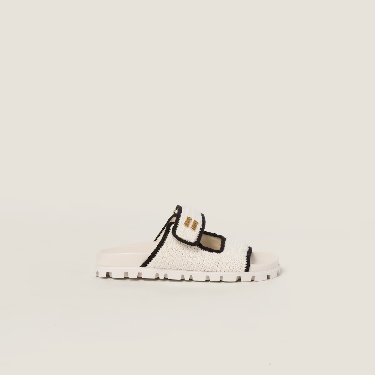 Miu Miu Crochet knit slides
